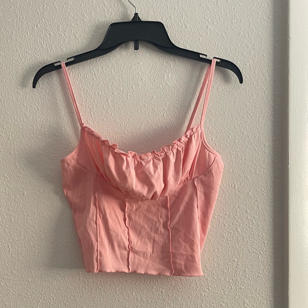 SHEIN Pink Ruffled Top